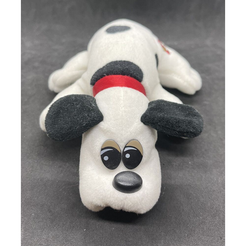 Vintage Pound Puppy Black & White Spotted Dog‎ Tonka Plush 1986